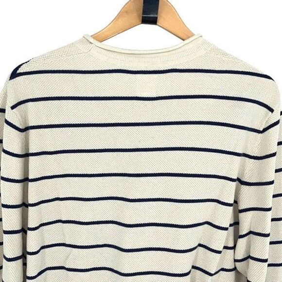 Gap Vintage Cotton Striped Knit Crewneck Sweater Mens Size Large - Picture 4 of 9